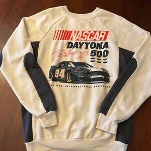 NASCAR Daytona 500 Men's Sweatshirt - Black and Cream